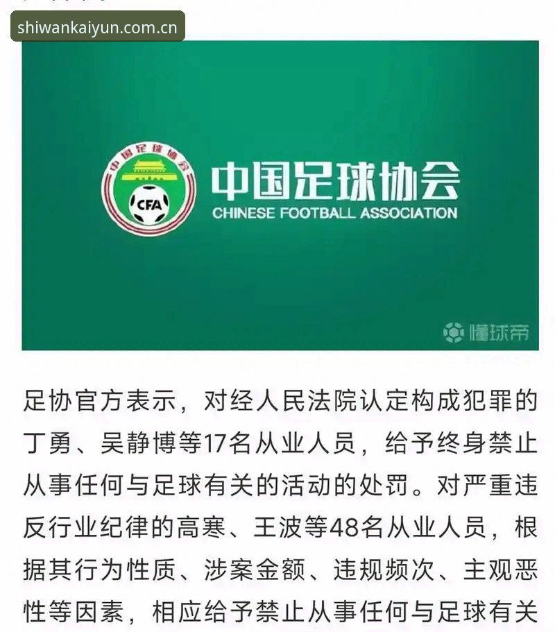 中国足协禁足名单vs行业净化：终身禁赛与5年禁赛的深度对比